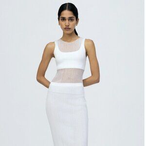 SIMKHAI Oakley Tank in White M (Retail $375) NWT